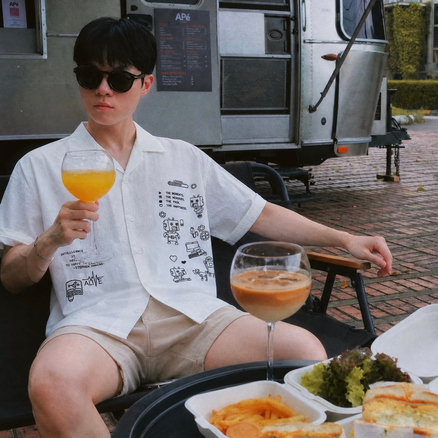 Mr. Robot Embroidered Japanese Linen Polo