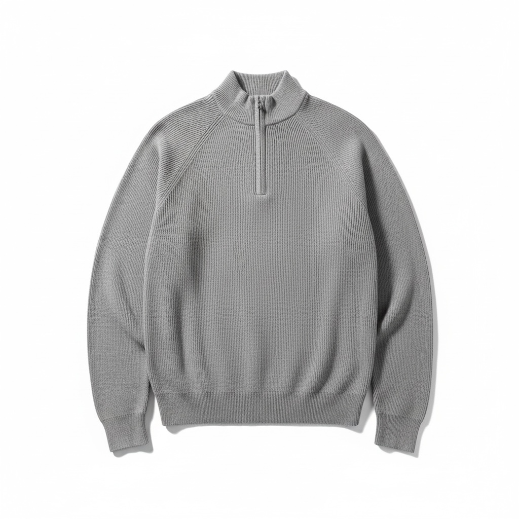 Lucas Quarter Zip Pullover Knitted Sweater (1 PC.PER SIZE LEFT)