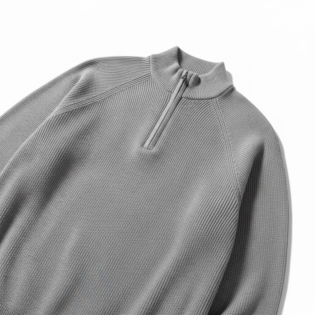 Lucas Quarter Zip Pullover Knitted Sweater (1 PC.PER SIZE LEFT)