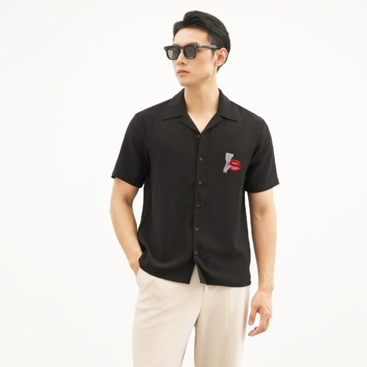 Victoria Full Length Embroidered Linen Polo
