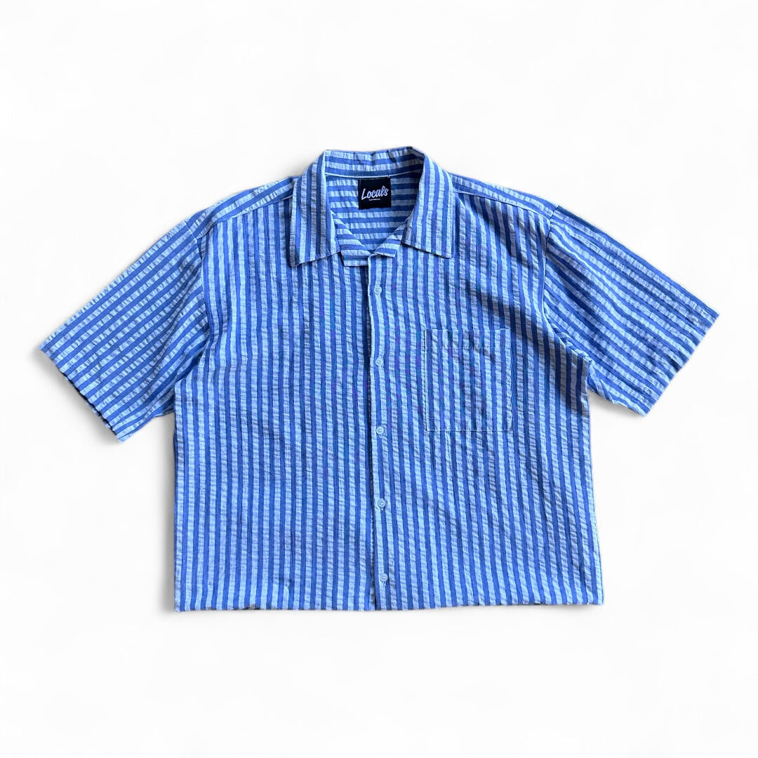 Fidalgo Cropped Boxy Textured Linen Polo