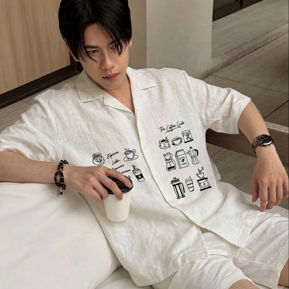 Cortado Embroidered Japanese Linen Polo