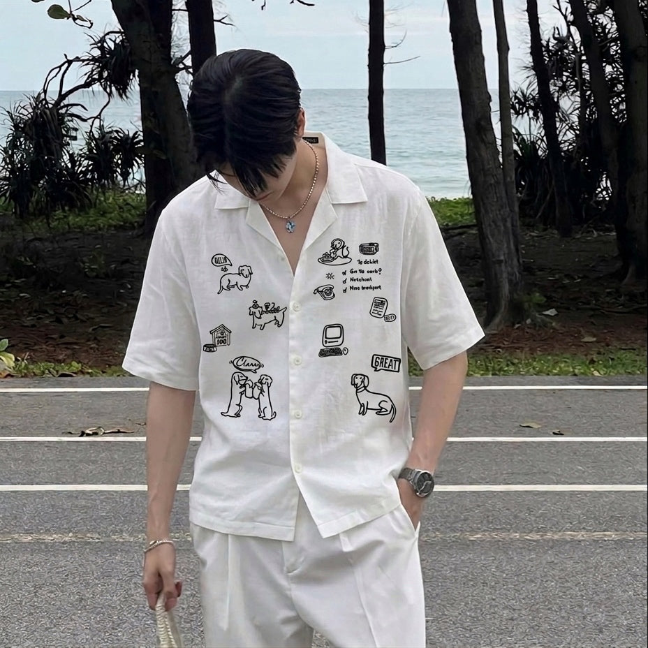 Becerrillo Embroidered Japanese Linen Polo