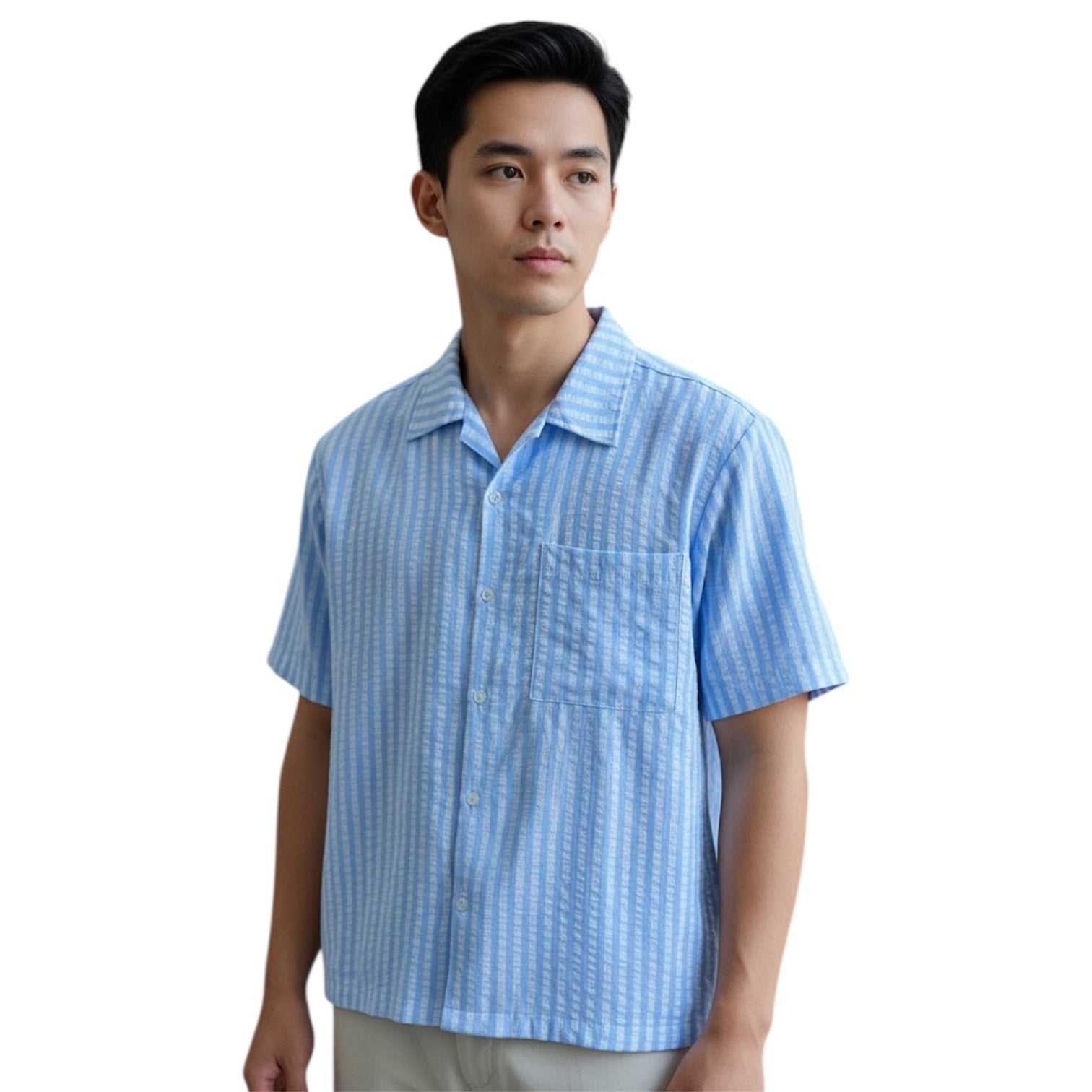 Fidalgo Cropped Boxy Textured Linen Polo