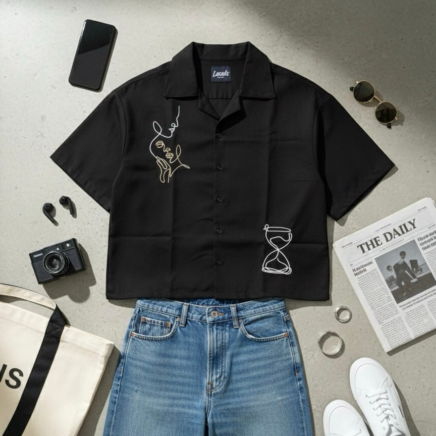 Tiempo Crop Boxy Polo