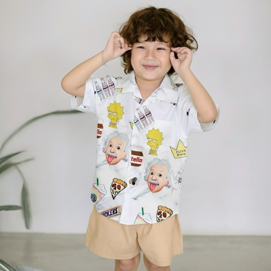 Second in Line Kids Printed Polo by Second Son Studio