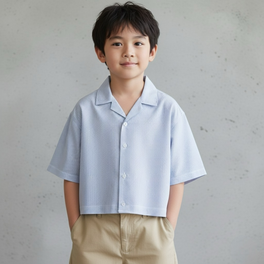 Second in Line Kids Boxy Polo by Second Son Studio