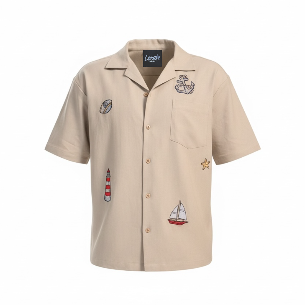 Marino Embroidered Japanese Linen Polo