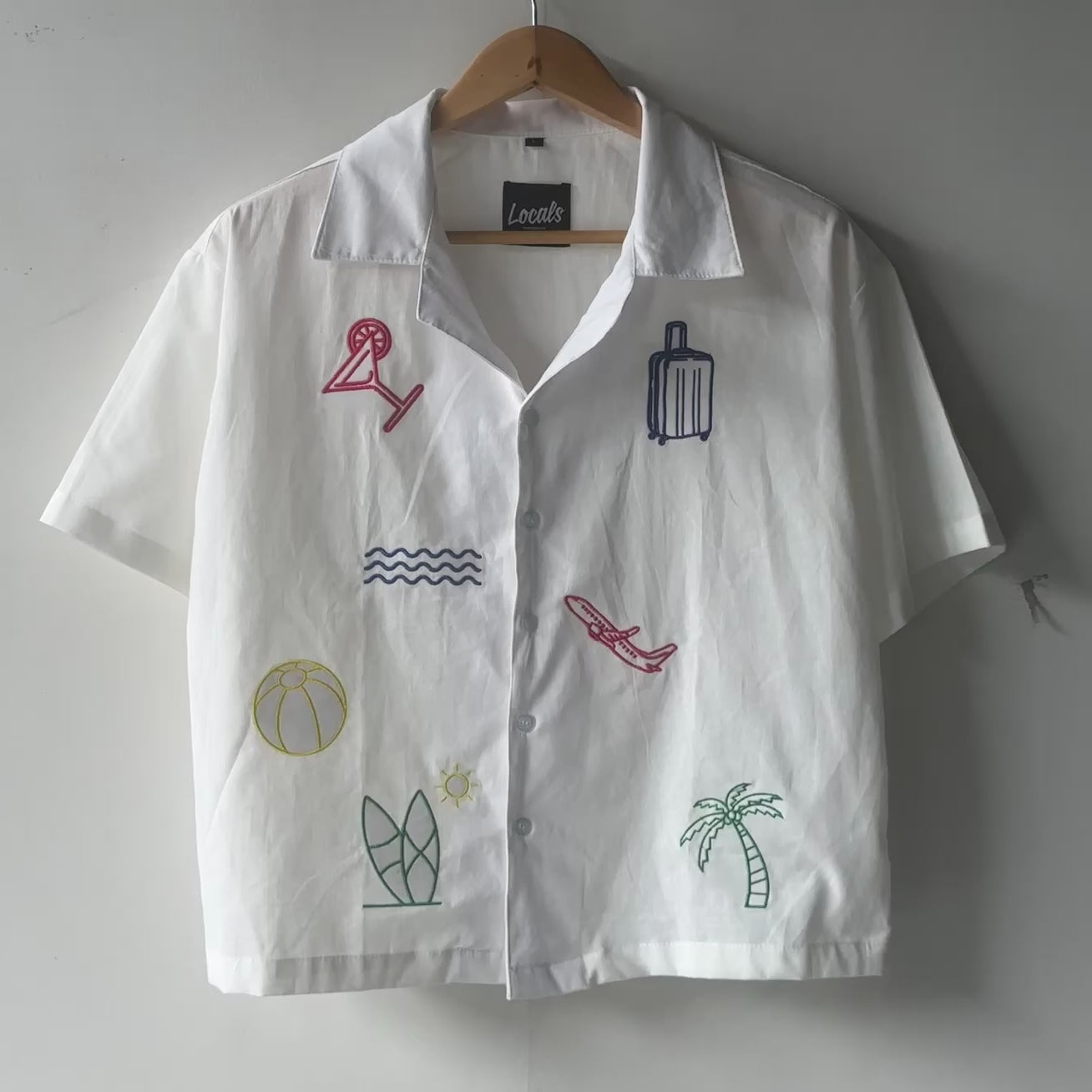 Asueto Crop Boxy Embroidered Linen Polo (5 Pcs. Left)