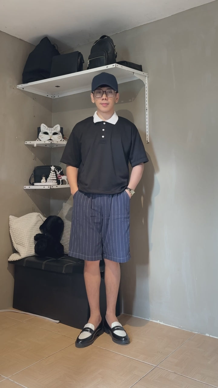 Cruz Boxy / Cropped Dual Tone Polo Shirt