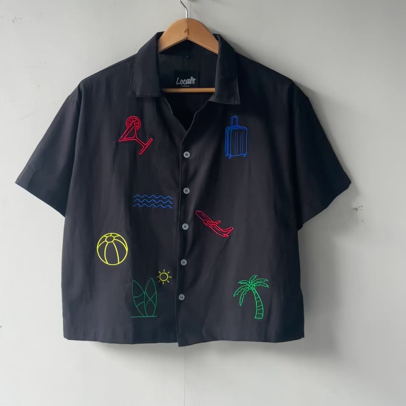 Asueto Crop Boxy Embroidered Linen Polo (5 Pcs. Left)